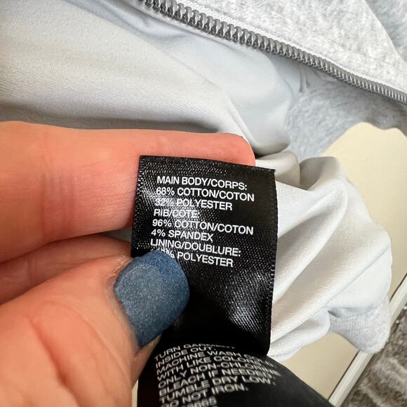 Zella Velour Light Gray Track Jacket Small - Picture 11 of 12